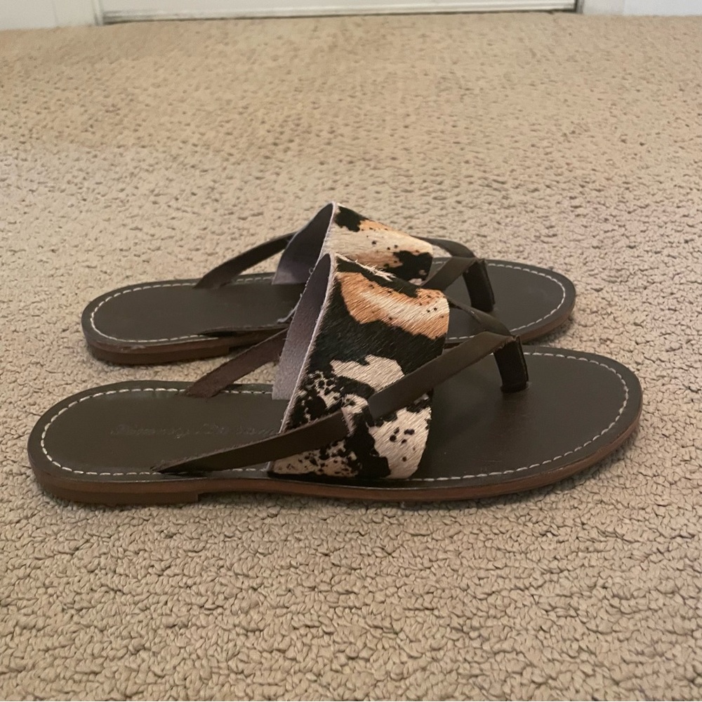 TOMMY BAHAMA~PENELOPE CALF HAIR FUR WOMEN LEATHER SANDALS size 8